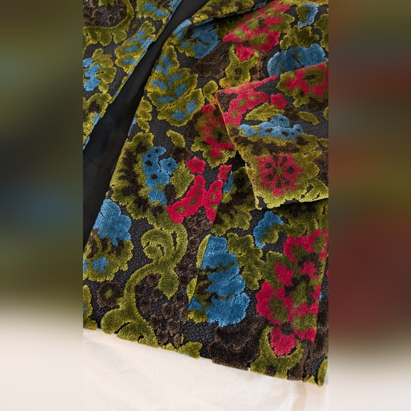 Amazing Vintage 1960s/50s Psychedelic Tapestry Cropped Jacket - Picture 11 of 13